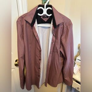 Black and Red Geometric Shirt by Black Mice